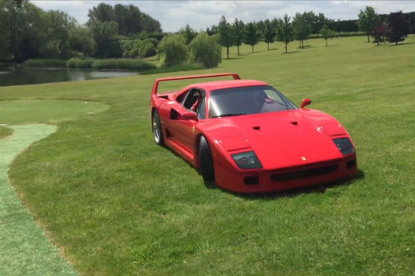 18-year old does donuts in Ferraris