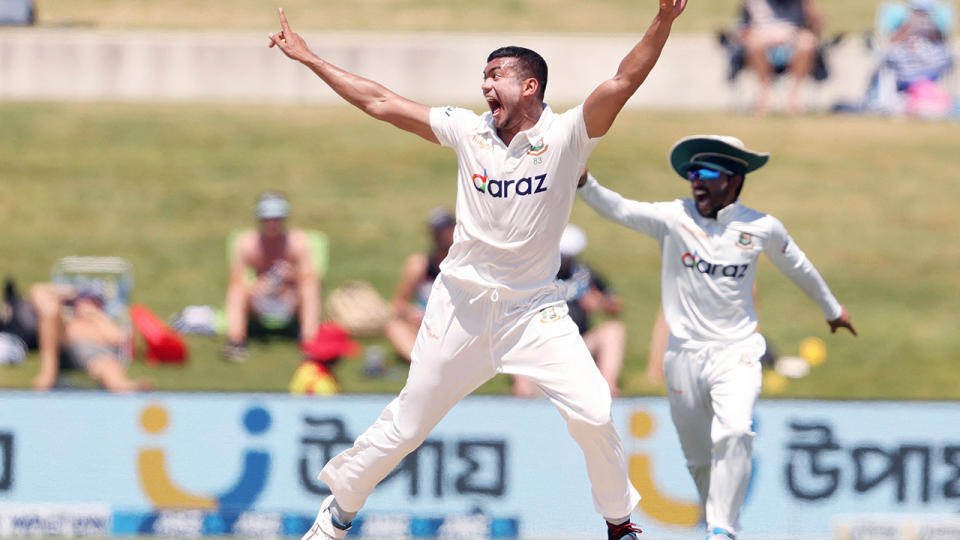 An excellent second innings bowling performance from Bangladesh set up their thumping Test win over New Zealand. (Photo by MICHAEL BRADLEY/AFP via Getty Images)