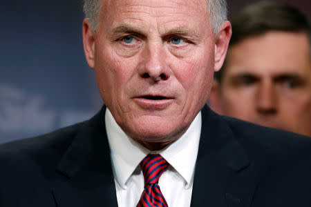 Chairman of the Senate Intelligence Committee Richard Burr (R-NC) speaks to the media about the committee's findings and recommendations on threats to election infrastructure on Capitol Hill in Washington, U.S., March 20, 2018. REUTERS/Joshua Roberts