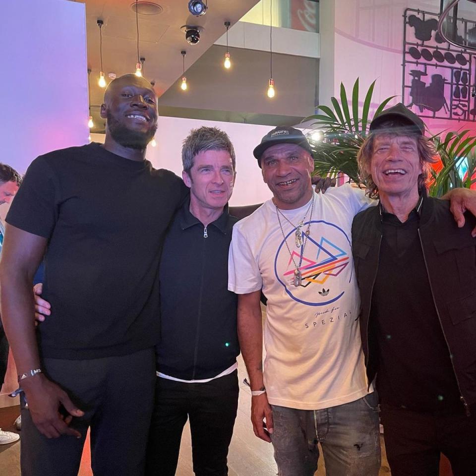 Stormzy, Noel Gallagher, Goldie and Mick Jagger (stormzy and mick jagger)