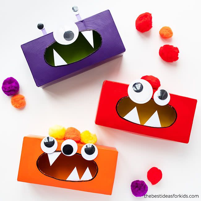 DIY Tissue Box Monsters