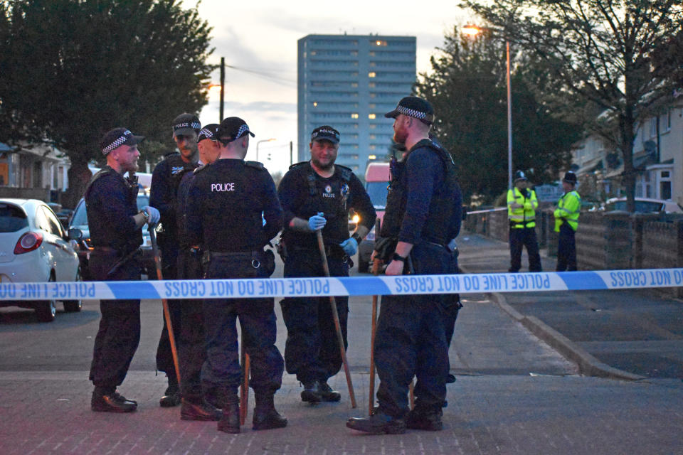 The boy is thought to have been inside the house when the shots were fired and sustained non life-threatening injuries to his back and hand. (Picture: Matthew Cooper/PA Wire)