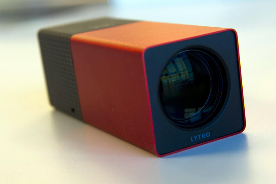 The Lytro camera is displayed for a photograph in San Francisco, California, U.S., on Friday, Feb. 17, 2012. Launched by a Mountain View, California, start-up to capitalize on research conducted at Stanford University, the Lytro introduces the concept of a living photo that can be adjusted on the fly by photographer and viewer alike. Photographer: David Paul Morris/Bloomberg via Getty Images