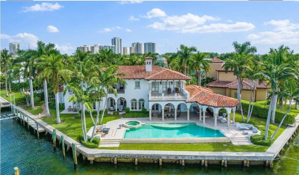 Celebrity chef Guy Fieri paid $7.3 million in July 2023 for this waterfront home on Singer Island in Riviera Beach, Fla.