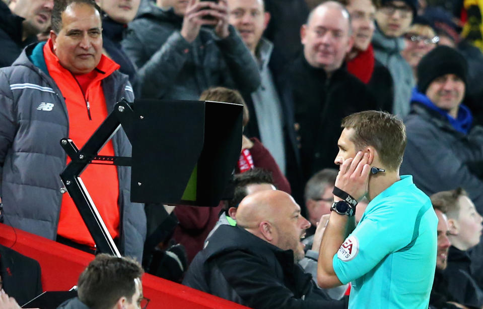 VAR was trialled in the FA Cup last season, seen here when West Brom beat Liverpool