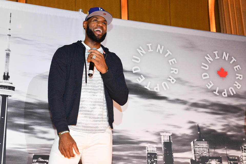 TORONTO, ONTARIO - AUGUST 02: NBA Player Lebron James attends the Uninterrupted Canada Launch held at Louis Louis at The St. Regis Toronto on August 02, 2019 in Toronto, Canada. (Photo by George Pimentel/Getty Images)