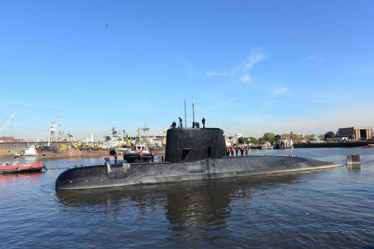 The ARA San Juan submarine disappeared on Wednesday while returning to its base in Mar del Plata: EPA