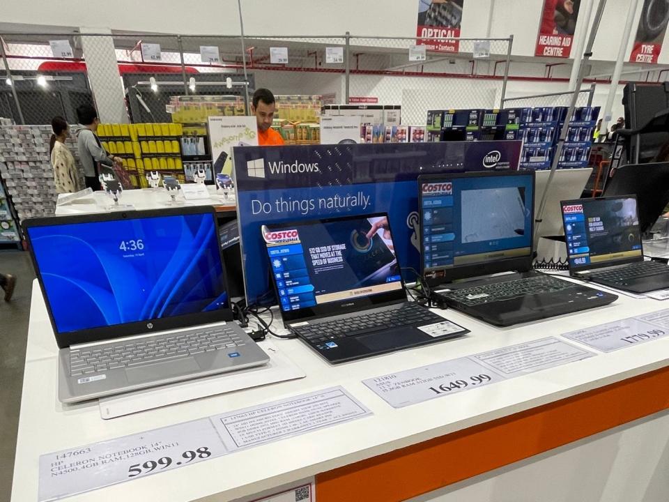 Laptops for sale at Costco in Sydney Australia