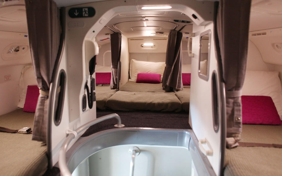 Some airplanes have secret bedrooms for flight crew