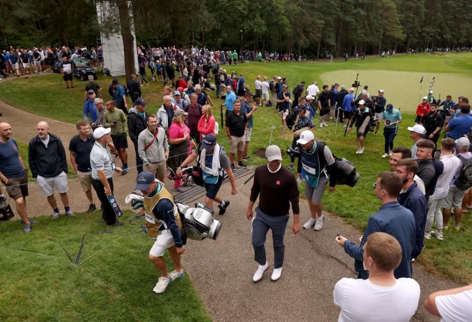 Adam Scott makes his way to the 14th during day one of the BMW PGA Championship at Wentworth (Steven Paston/PA) (PA Wire)