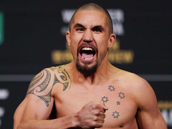 Robert Whittaker is looking to fight his way back to the middleweight title (EPA)