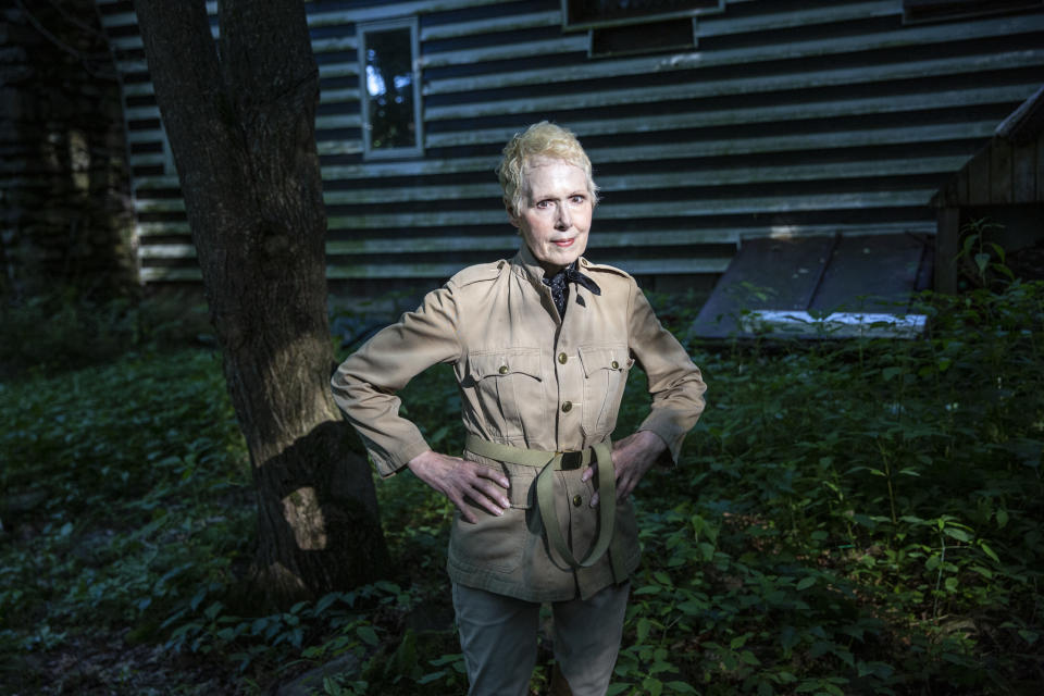 WARWICK, NEW YORK - JUNE 21, 2019: E. Jean Carroll at her home in Warwick, NY. Carroll claims that Donald Trump sexually assaulted her in a dressing room at a Manhattan department store in the mid-1990s. Trump denies knowing Carroll.(Photo by Eva Deitch for The Washington Post via Getty Images)