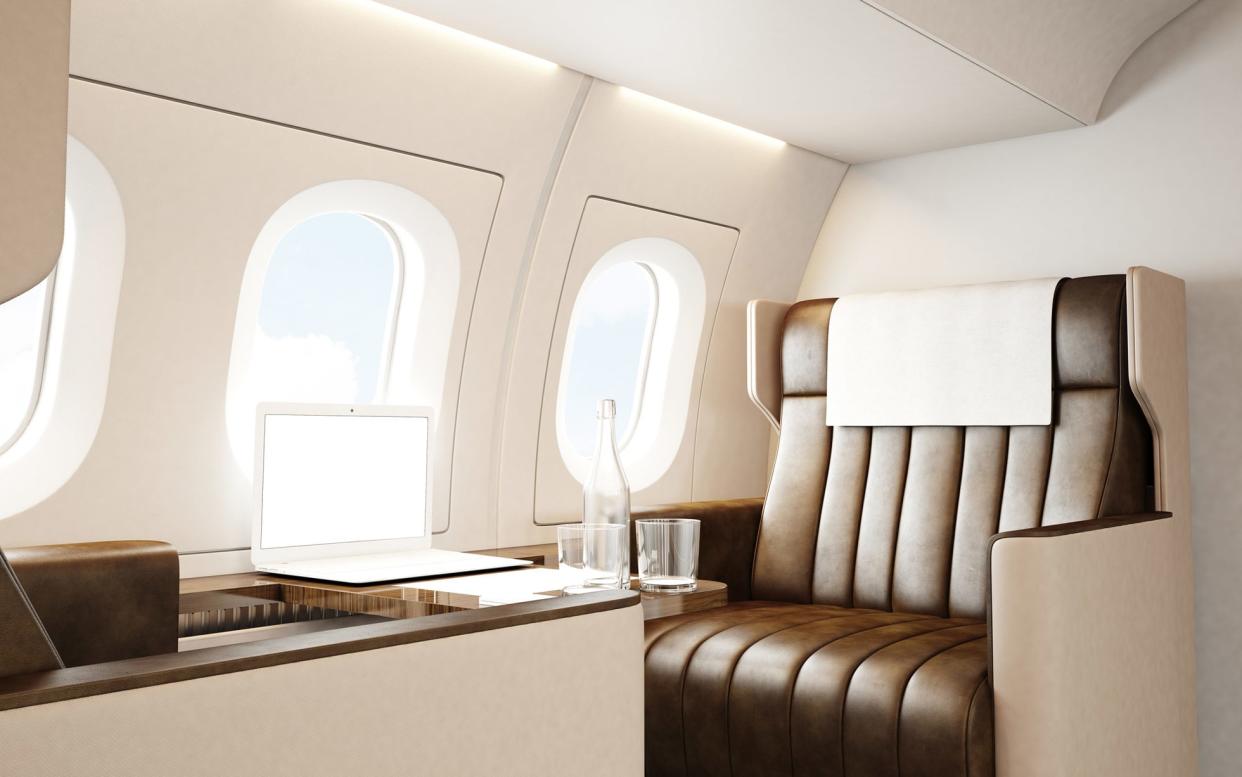 Which air route welcomes the most first class passengers? It should surprise you