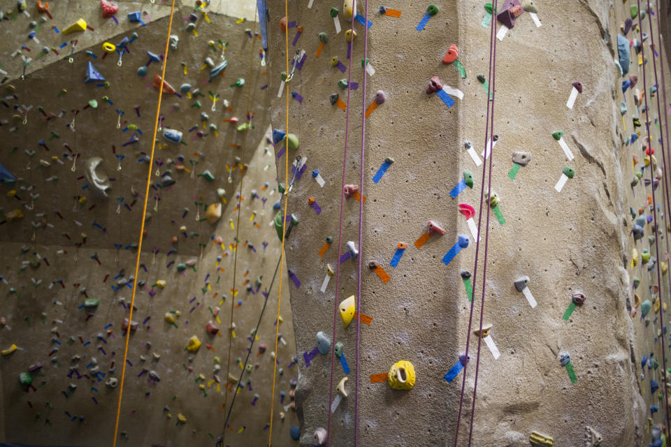 rock climbing wall