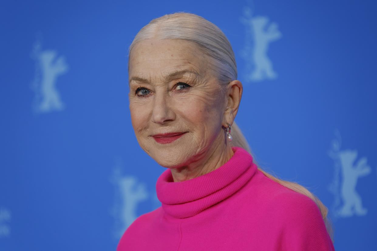 Helen Mirren arrives at the photo call for the film 'Golda' during the International Film Festival 'Berlinale', in Berlin, Germany, Monday, Feb. 20, 2023. (Photo by Joel C Ryan/Invision/AP)