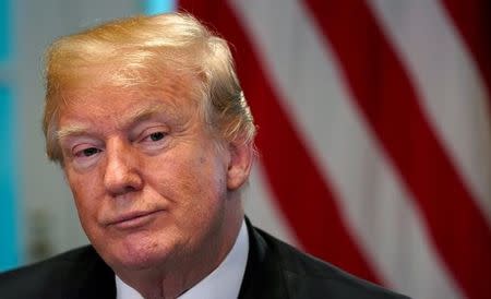 FILE PHOTO: U.S. President Donald Trump hosts a "California Sanctuary State Roundtable" at the White House in Washington. U.S., May 16, 2018. REUTERS/Kevin Lamarque