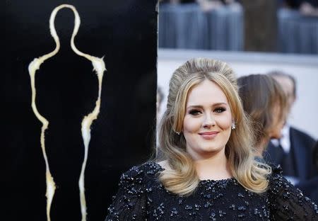 British singer Adele arrives at the 85th Academy Awards in Hollywood, California February 24, 2013. REUTERS/Lucas Jackson