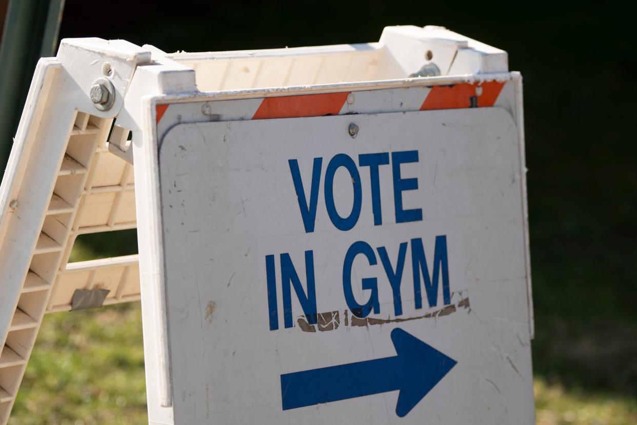 Mar 12, 2024; Wayne, NJ, USA; A polling place at Ryerson School during voting on a referendum on a $169.8 million bond issue for improvements to all 15 schools in the Wayne K-12 district.