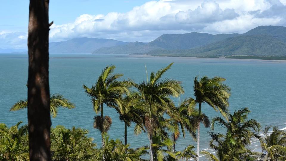 View of the Port Douglas coastline.