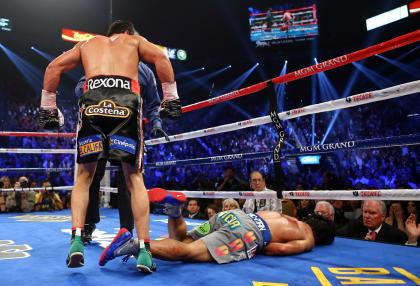 Juan Manuel Marquez famously knocked out Manny Pacquiao cold in their fourth and latest meeting. (Getty)