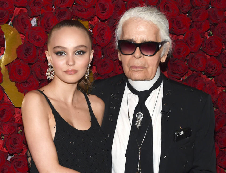 Lily-Rose Depp, Karl Lagerfeld
2nd Annual WWD Honors, Arrivals, New York, USA - 24 Oct 2017