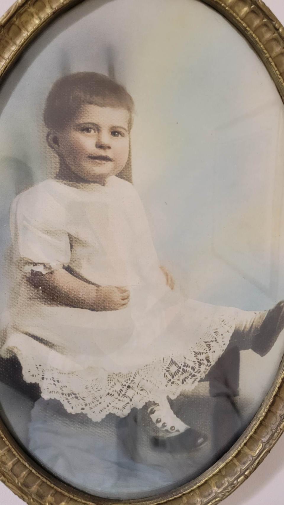 A photo of Gretchen Morgan when she was just 18 months old hangs on her wall at Carolina Reserve of Hendersonville. It was taken back in 1917.