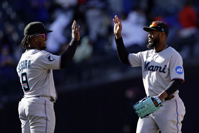 Miami Marlins Jersey Logo (2019-Pres) - Miami in black, blue, and