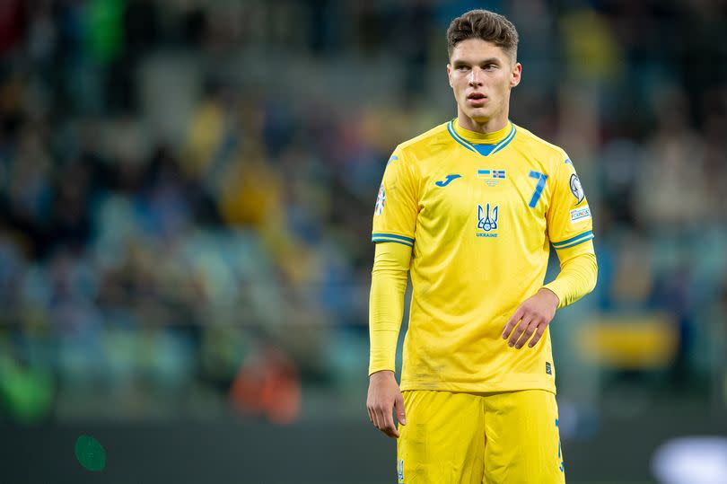 Georgiy Sudako playing for Ukraine