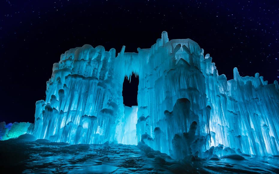 <p>The Lincoln Ice Castles have become famous for the otherworldly glow they give off at night. The ice structureswhich look like something straight out of a Disney movieare maintained by hand and grown every winter. Lights installed inside of the ice sculpture will give off a magical, choreographed show every nightand theres even an ice slide for kids at heart. </p>