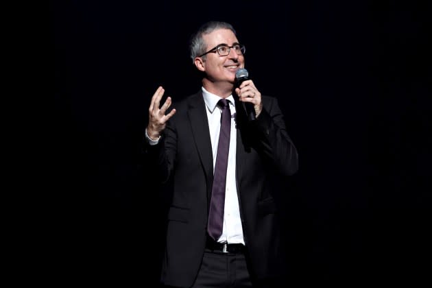 John Oliver performing at the 2023 Night of Too Many Stars event. - Credit: Jamie McCarthy/Getty Images