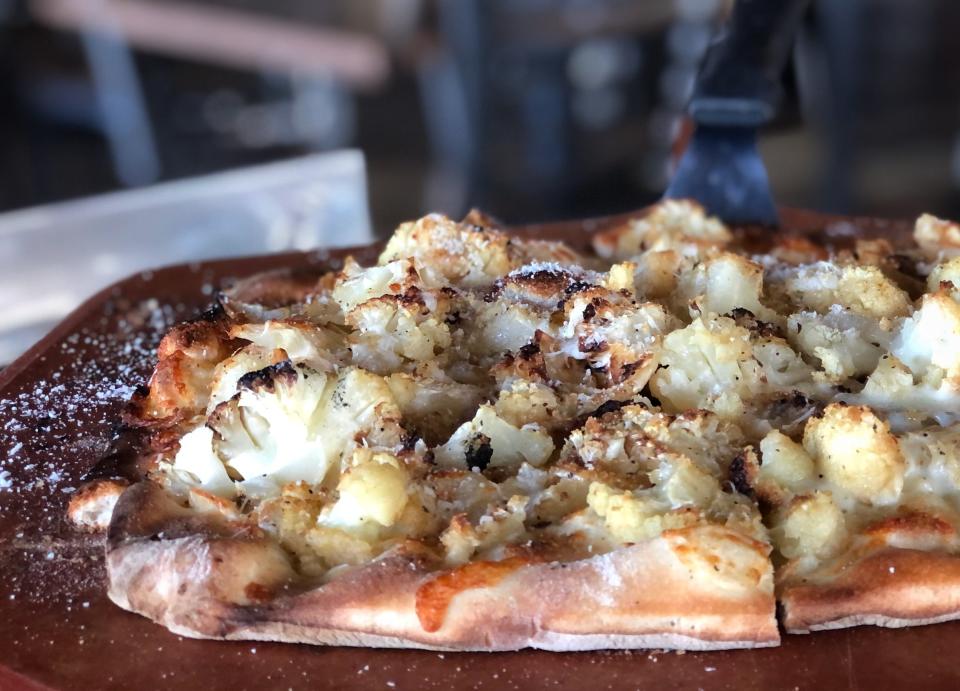 The cauliflower pizza at Anthony's Coal Fired Pizza.
