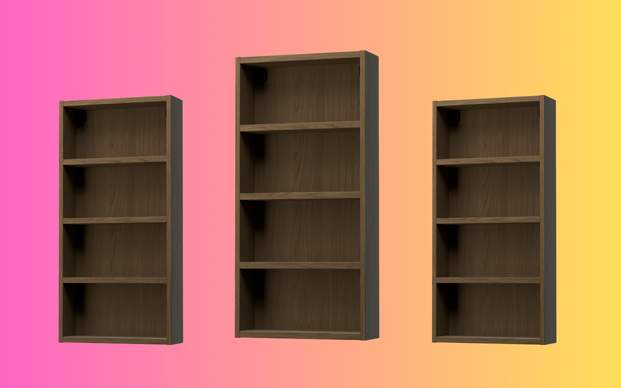  A set of IKEA HAGAÅN cupboards against a gradient background. 