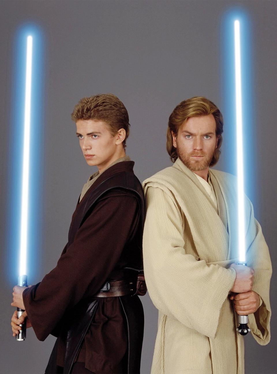 F4PY3W Hayden Christensen and Ewan McGregor / Star Wars-Episode II Attack Of The Clones / 2002 directed By George Lucas, Walt Disney Studios Motion Pictures,