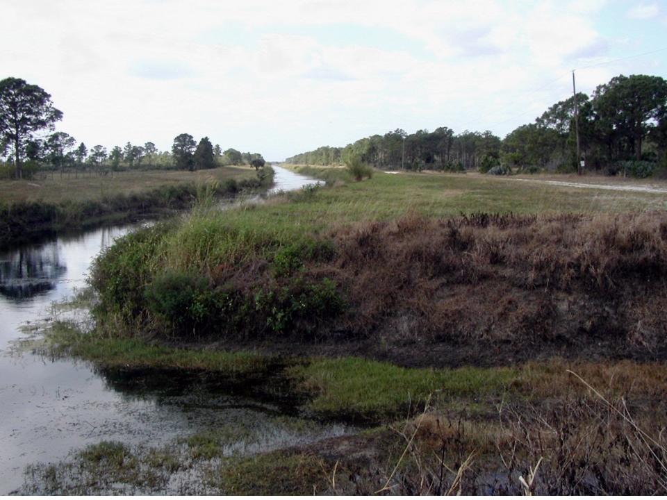 Palm Beach County's Hungryland Slough Natural Area, to the right of the C-18 Canal (above center), is made up of 2,905 acres west of the Beeline Highway across from the Caloosa development and north of PGA Boulevard.