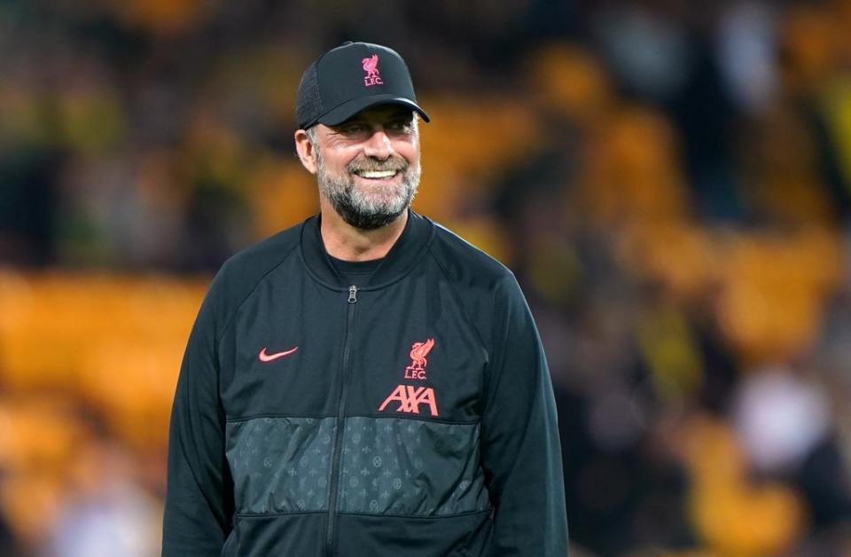 Liverpool manager Jurgen Klopp is excited at the prospect of safe standing being trialled at the top level of the English game (Joe Giddens/PA) (PA Wire)