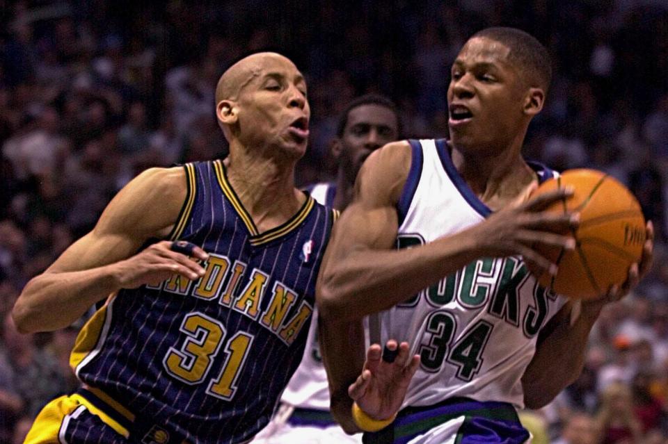Reggie Miller and Ray Allen met twice in the playoffs. (Getty Images)