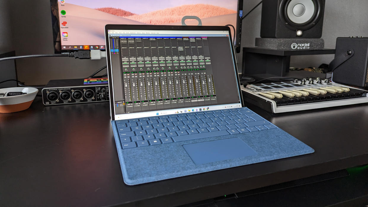  Microsoft Surface Pro 9 on a music desk 