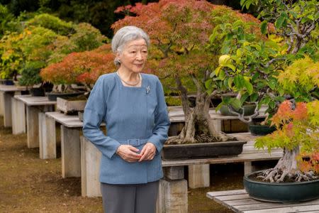 Japan's Empress Michiko poses for a photo at the Imperial Palace in Tokyo, in this handout picture taken September 27, 2017 and provided by the Imperial Household Agency of Japan. Imperial Household Agency of Japan/HANDOUT via Reuters