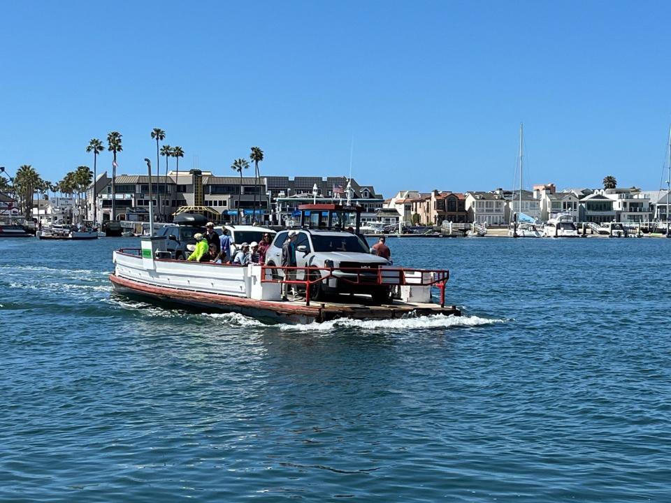 The Balboa Island ferry connects the Balboa Peninsula with Balboa Island in Newport Beach.