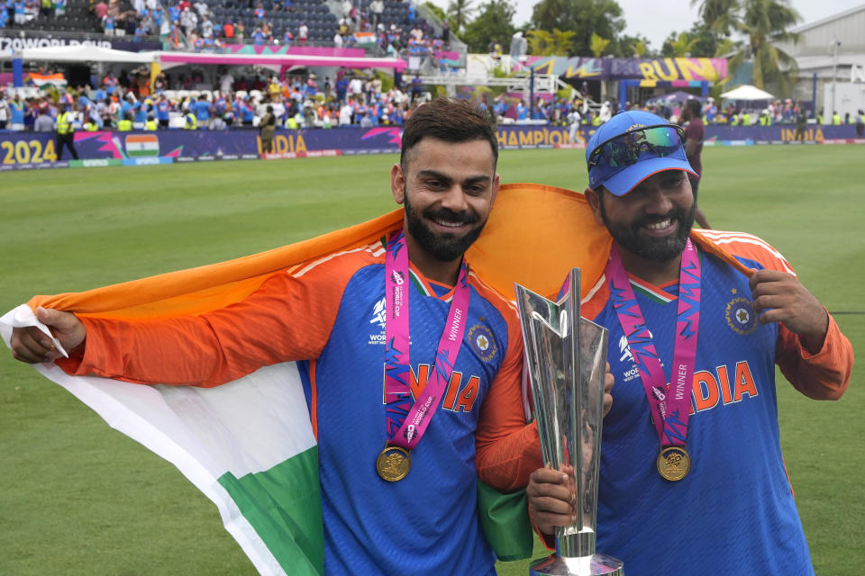 Virat Kohli ends T20 career on a high as India wins World Cup Yahoo Sport