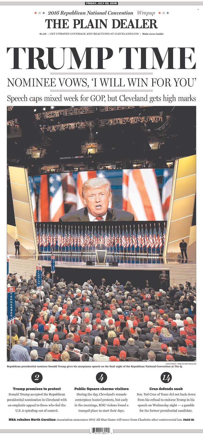 <p>Published in Cleveland, Ohio USA, (newseum.org)</p>