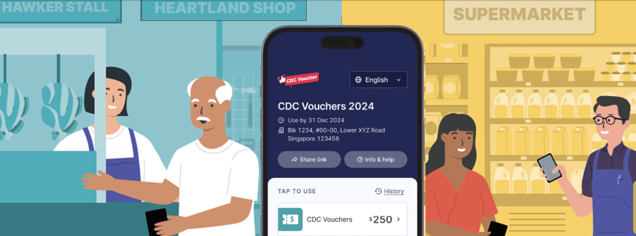 Screenshot from a website to claim CDC vouchers. (SCREENSHOT: https://vouchers.cdc.gov.sg/)