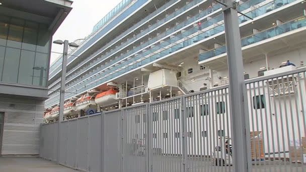 PHOTO: The Ruby Princess cruise ship hit Pier 27 while docking Thursday morning, July 6, 2023, in San Francisco. (KGO)