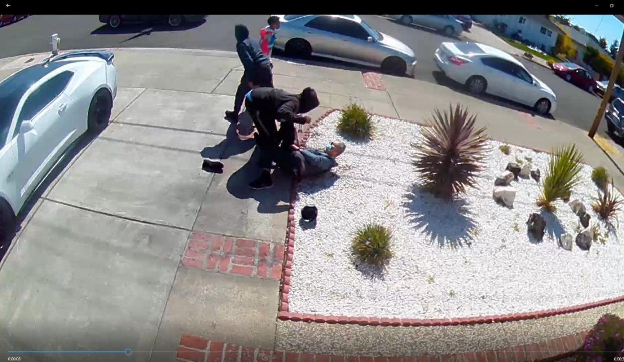 An 80-year-old Asian man was attacked and robbed Saturday in San Leandro, Calif.