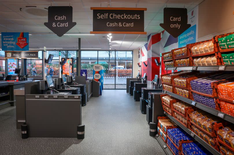 A general view inside Aldi