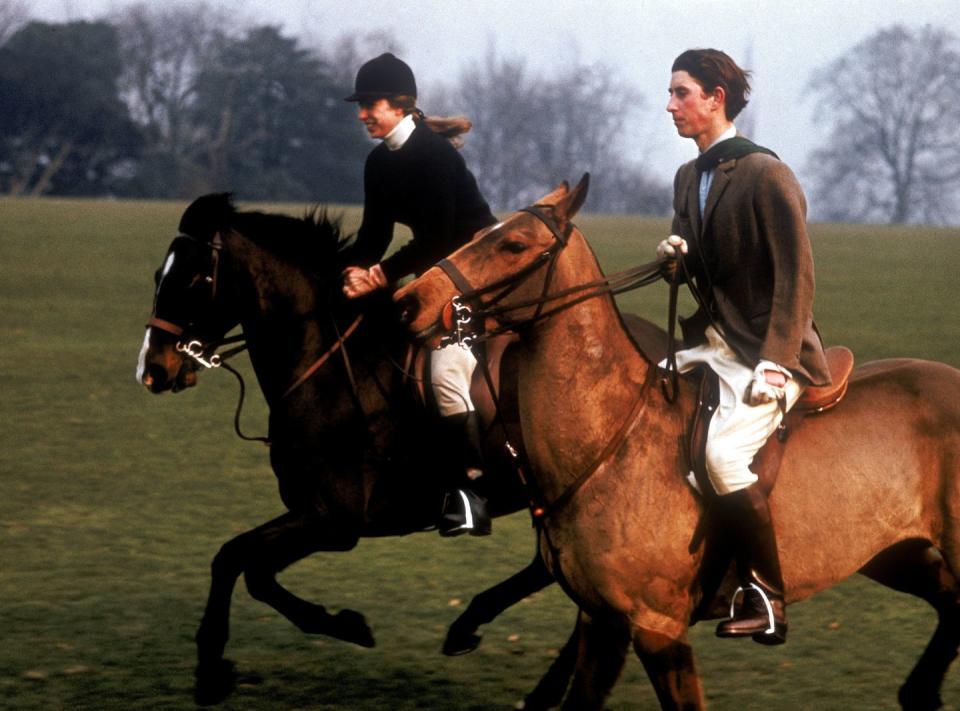 Prince Charles And His Sister Anne In Windsor In 1969