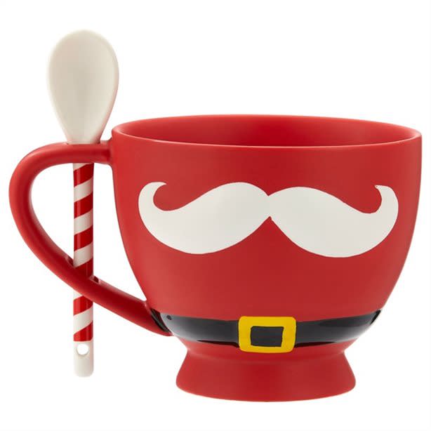 Santa Face Mug with Spoon