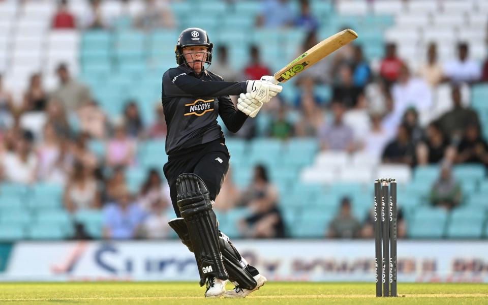 Georgie Boyce of Manchester Originals bats during the The Hundred match between Oval Invincibles and Manchester Originals - Gareth Copley/Getty Images