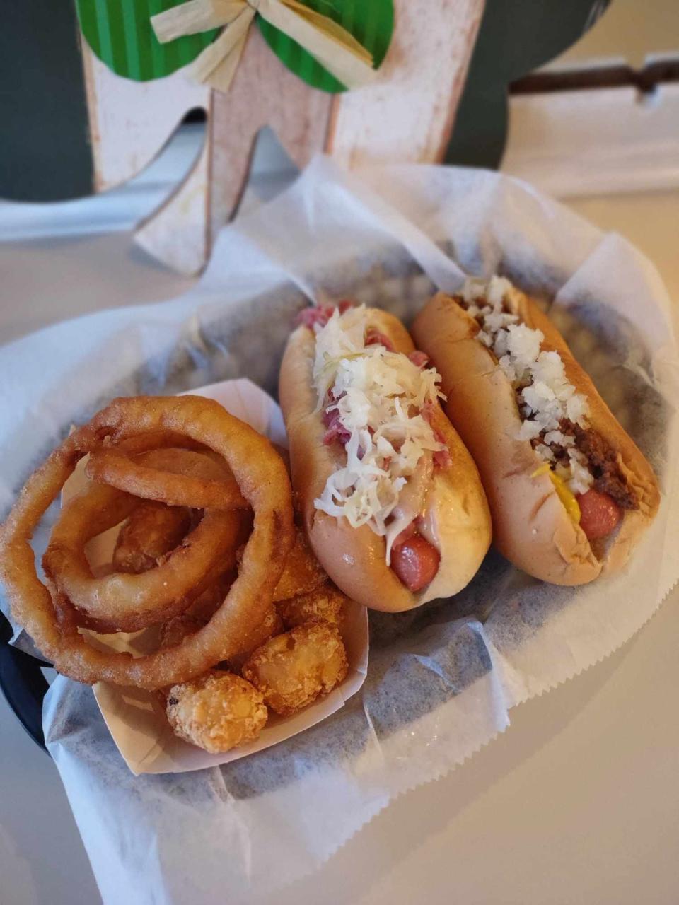 Corned beef reuben dogs at County Fare, 937 County St., Somerset.