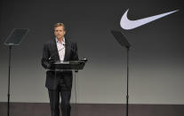 <p>Nike CEO Mark Parker criticized Trump’s policy in a statement. <br> “Nike believes in a world where everyone celebrates the power of diversity,” he said. <br> “Those values are being threatened by the recent executive order in the U.S. banning refugees, as well as visitors, from seven Muslim-majority countries.” <br> (Photo by Barry Brecheisen/Getty Images for Nike) </p>